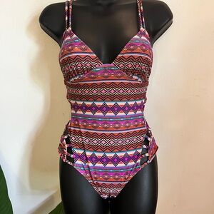 Maaji Pink and Orange One Piece Swimwear